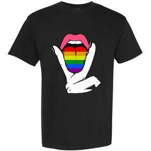 LGBT Lesbian Rainbow Pride Flag Tongue Gay Bisexual Love Garment-Dyed Heavyweight T-Shirt