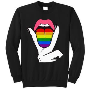 LGBT Lesbian Rainbow Pride Flag Tongue Gay Bisexual Love Sweatshirt