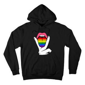 LGBT Lesbian Rainbow Pride Flag Tongue Gay Bisexual Love Tall Hoodie