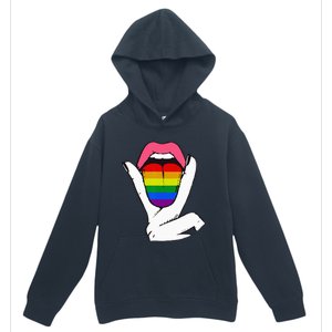 LGBT Lesbian Rainbow Pride Flag Tongue Gay Bisexual Love Urban Pullover Hoodie