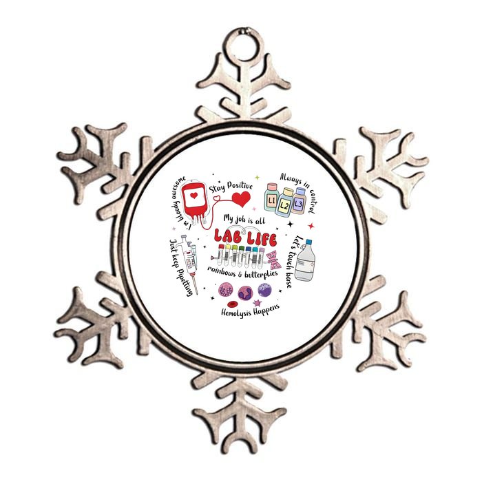 Lab Life Retro Scientist Science Metallic Star Ornament