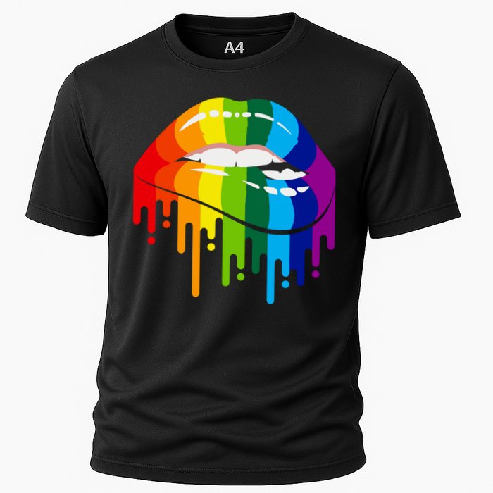 LGBTQ Lips Rainbow Flag Gay Pride Performance Shirt