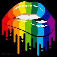 LGBTQ Lips Rainbow Flag Gay Pride Apron