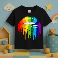 LGBTQ Lips Rainbow Flag Gay Pride Toddler T-Shirt