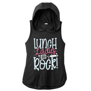 Lunch Ladies Rock Lady Squad School Woman Cafeteria Worker Ladies PosiCharge Tri-Blend Wicking Draft Hoodie Tank