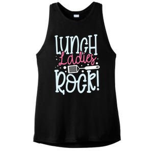 Lunch Ladies Rock Lady Squad School Woman Cafeteria Worker Ladies PosiCharge Tri-Blend Wicking Tank