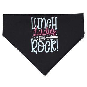 Lunch Ladies Rock Lady Squad School Woman Cafeteria Worker USA-Made Doggie Bandana