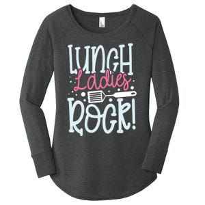 Lunch Ladies Rock Lady Squad School Woman Cafeteria Worker Women's Perfect Tri Tunic Long Sleeve Shirt