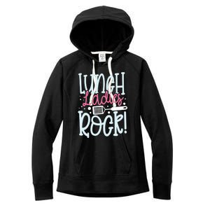 Lunch Ladies Rock Lady Squad School Woman Cafeteria Worker Women's Fleece Hoodie