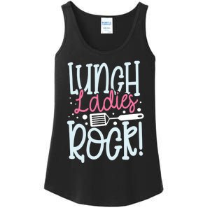 Lunch Ladies Rock Lady Squad School Woman Cafeteria Worker Ladies Essential Tank