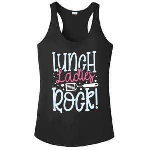 Lunch Ladies Rock Lady Squad School Woman Cafeteria Worker Ladies PosiCharge Competitor Racerback Tank