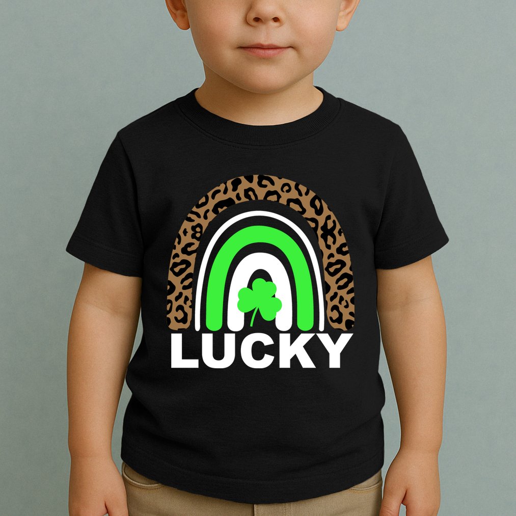 Lucky Leopard Rainbow Toddler T-Shirt