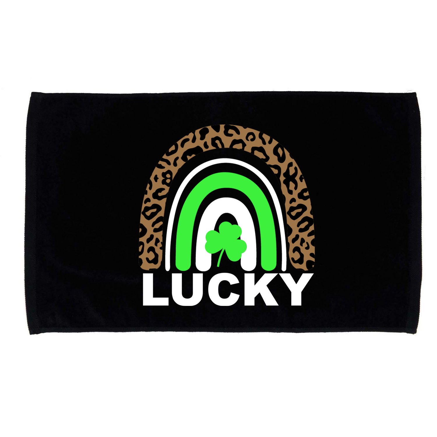 Lucky Leopard Rainbow Microfiber Hand Towel