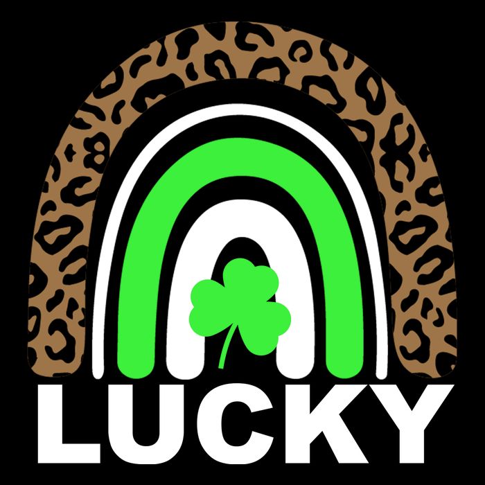 Lucky Leopard Rainbow Women's Crop Top Tee
