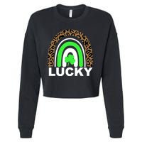 Lucky Leopard Rainbow Cropped Pullover Crew