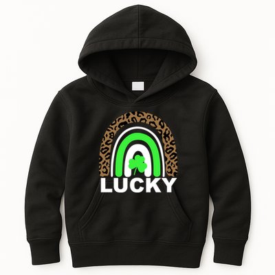 Lucky Leopard Rainbow Kids Hoodie