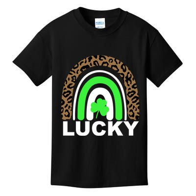 Lucky Leopard Rainbow Kids T-Shirt