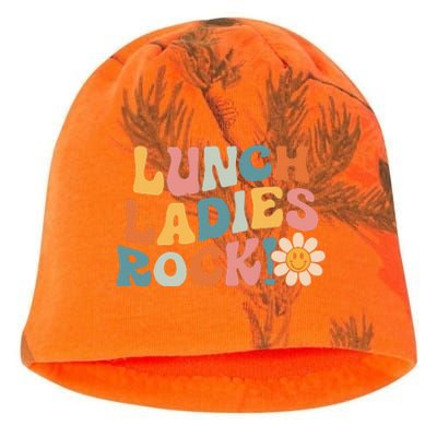 Lunch Ladies Rock! Retro Lunch Ladies Squad Cafeteria Crew Kati - Camo Knit Beanie