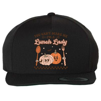 Lunch Lady Retro Fall Pumpkin Pie Halloween School Cafeteria Gift Wool Snapback Cap