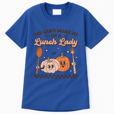 Lunch Lady Retro Fall Pumpkin Pie Halloween School Cafeteria Gift Tall T-Shirt