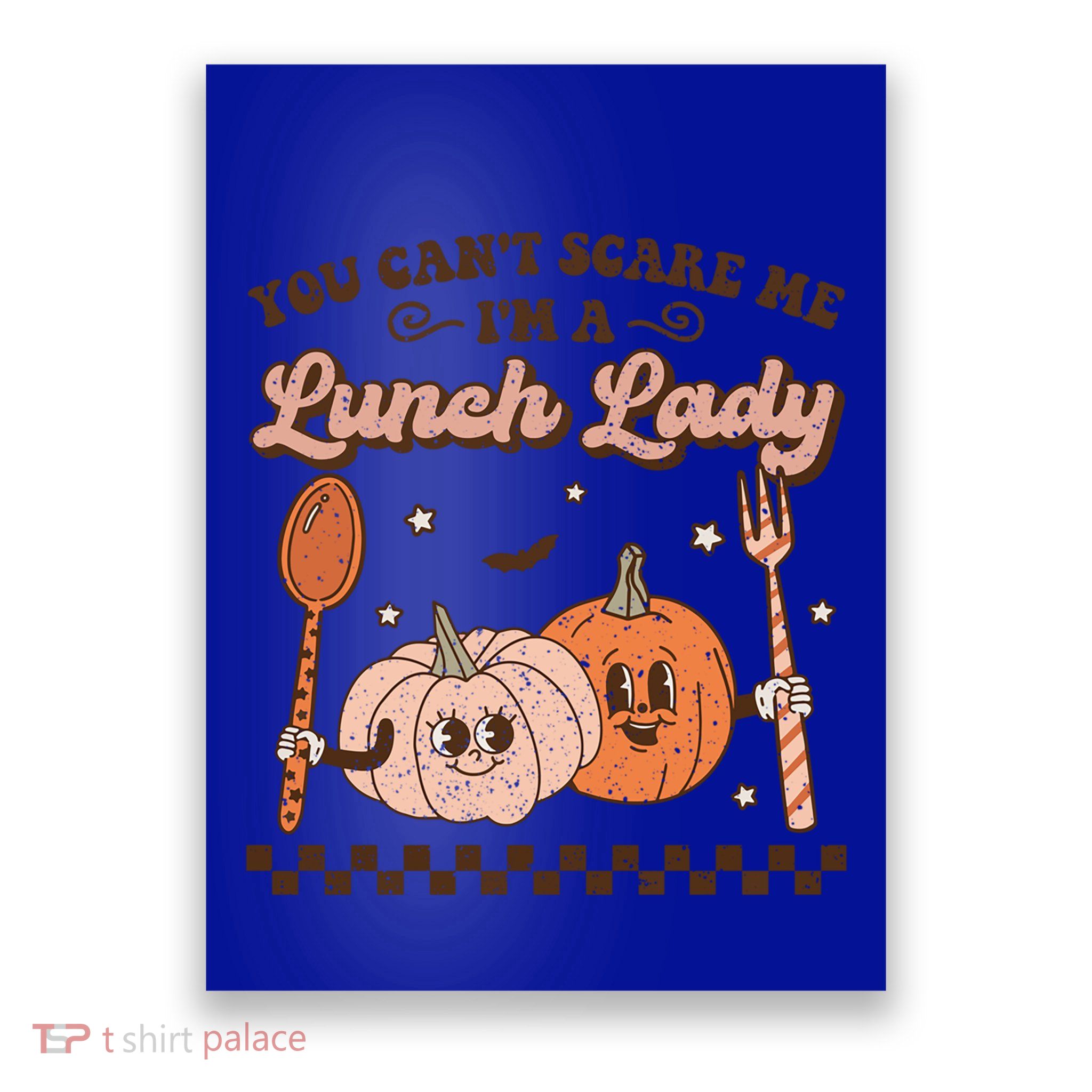 Lunch Lady Retro Fall Pumpkin Pie Halloween School Cafeteria Gift Poster