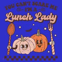 Lunch Lady Retro Fall Pumpkin Pie Halloween School Cafeteria Gift Kids T-Shirt