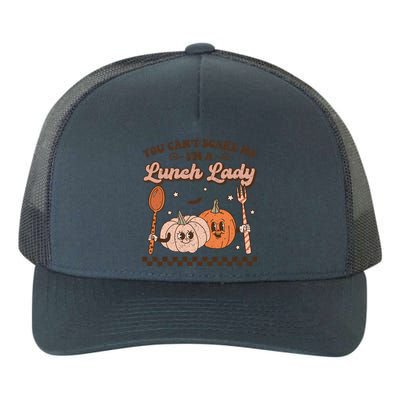 Lunch Lady Retro Fall Pumpkin Pie Halloween School Cafeteria Gift Yupoong Adult 5-Panel Trucker Hat