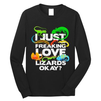 Lizard Lover Reptile Types Of Lizards Funny Lizard Long Sleeve Shirt