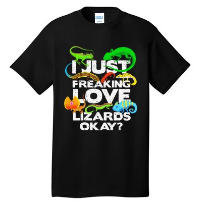 Lizard Lover Reptile Types Of Lizards Funny Lizard Tall T-Shirt