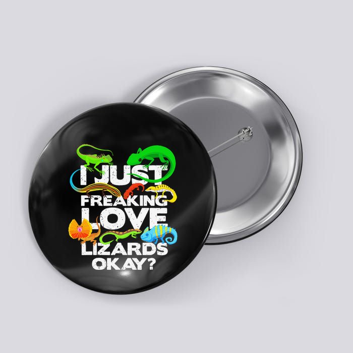 Lizard Lover Reptile Types Of Lizards Funny Lizard Button