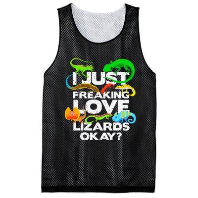 Lizard Lover Reptile Types Of Lizards Funny Lizard Mesh Reversible Basketball Jersey Tank