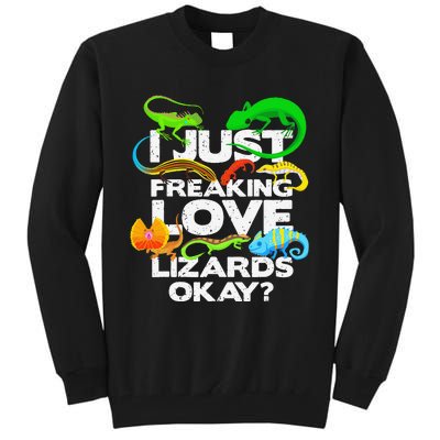 Lizard Lover Reptile Types Of Lizards Funny Lizard Tall Sweatshirt