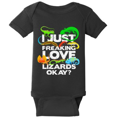 Lizard Lover Reptile Types Of Lizards Funny Lizard Baby Bodysuit