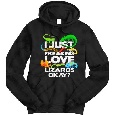 Lizard Lover Reptile Types Of Lizards Funny Lizard Tie Dye Hoodie