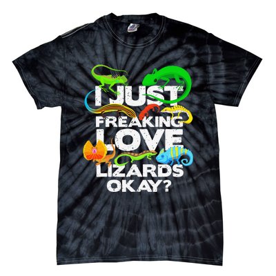 Lizard Lover Reptile Types Of Lizards Funny Lizard Tie-Dye T-Shirt