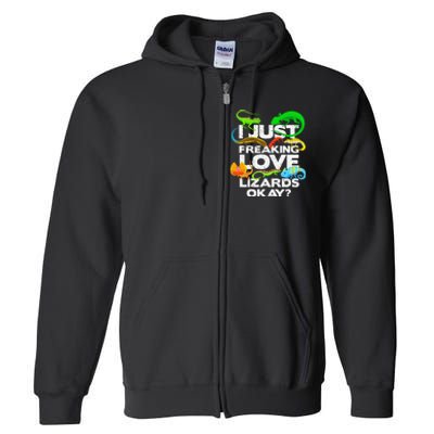 Lizard Lover Reptile Types Of Lizards Funny Lizard Full Zip Hoodie