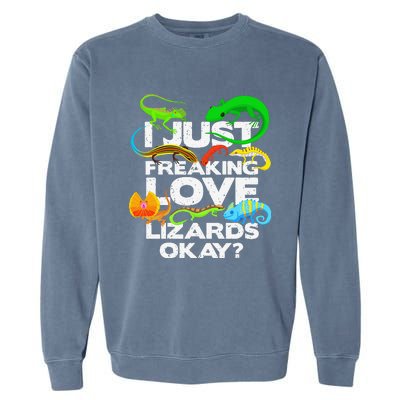 Lizard Lover Reptile Types Of Lizards Funny Lizard Garment-Dyed Sweatshirt