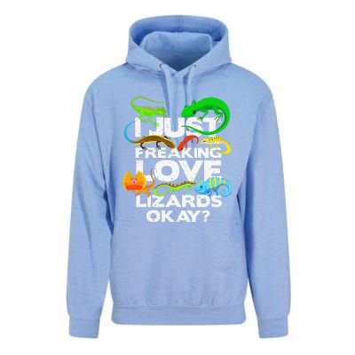 Lizard Lover Reptile Types Of Lizards Funny Lizard Unisex Surf Hoodie