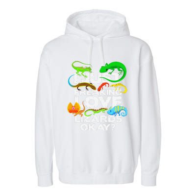 Lizard Lover Reptile Types Of Lizards Funny Lizard Garment-Dyed Fleece Hoodie