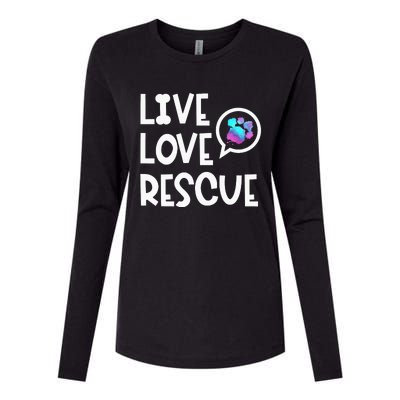 Live Love Rescue Animal Rights Animal Shelter Worker Womens Cotton Relaxed Long Sleeve T-Shirt