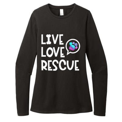 Live Love Rescue Animal Rights Animal Shelter Worker Womens CVC Long Sleeve Shirt