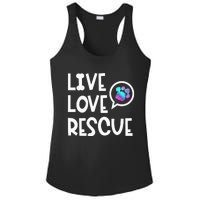 Live Love Rescue Animal Rights Animal Shelter Worker Ladies PosiCharge Competitor Racerback Tank