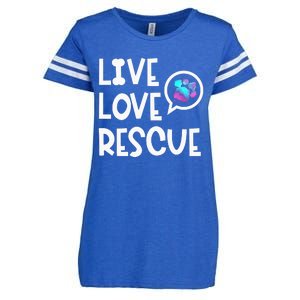 Live Love Rescue Animal Rights Animal Shelter Worker Enza Ladies Jersey Football T-Shirt