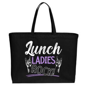 Lunch Ladies Rock Cafeteria Worker Dinner Lady Cook Cotton Canvas Jumbo Tote