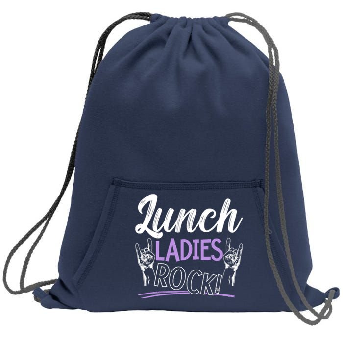 Lunch Ladies Rock Cafeteria Worker Dinner Lady Cook Sweatshirt Cinch Pack Bag