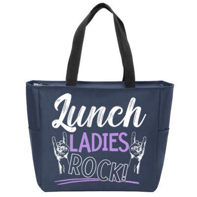 Lunch Ladies Rock Cafeteria Worker Dinner Lady Cook Zip Tote Bag