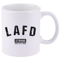 Lafd La Strong Support 11oz C Handle Ceramic Mug