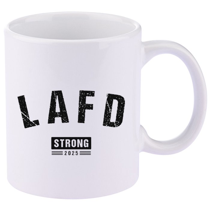 Lafd La Strong Support 11oz C Handle Ceramic Mug