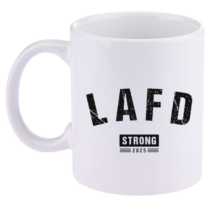 Lafd La Strong Support 11oz C Handle Ceramic Mug