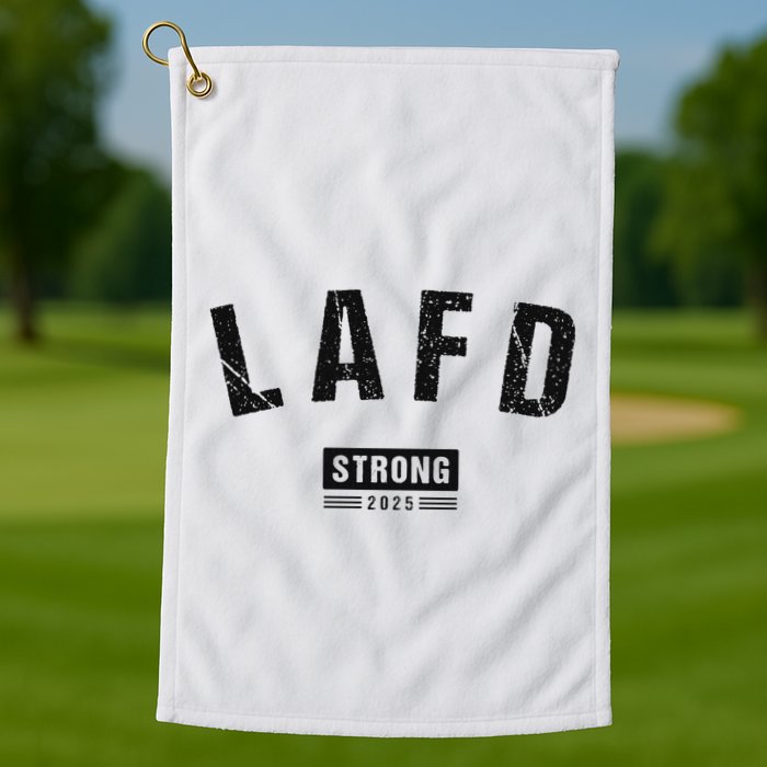 Lafd La Strong Support Golf Towel